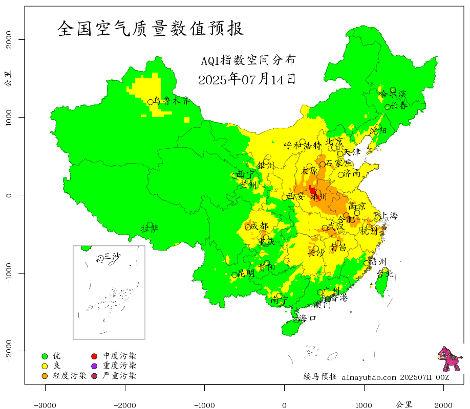 每日空气质量预报图