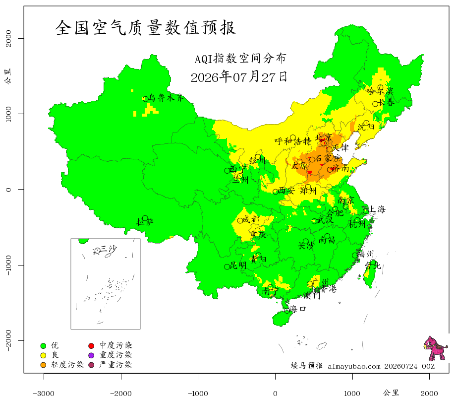 每日空气质量预报图